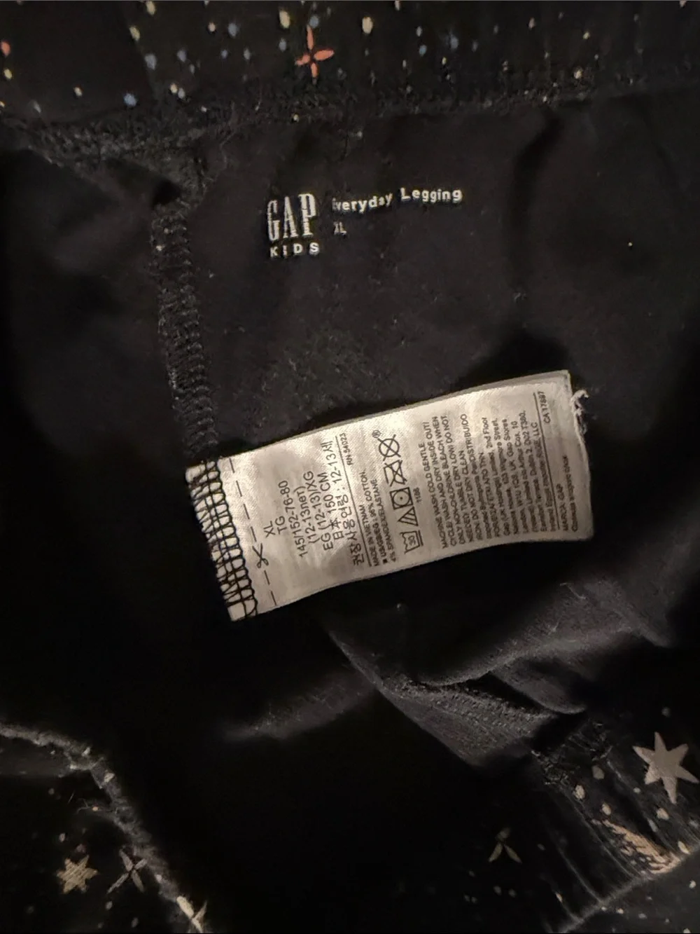 GAP Black Space Planet Print Leggings